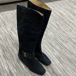 NEW MICHAEL KORS black suede boots leather upper leather sole size 5 1/2 M